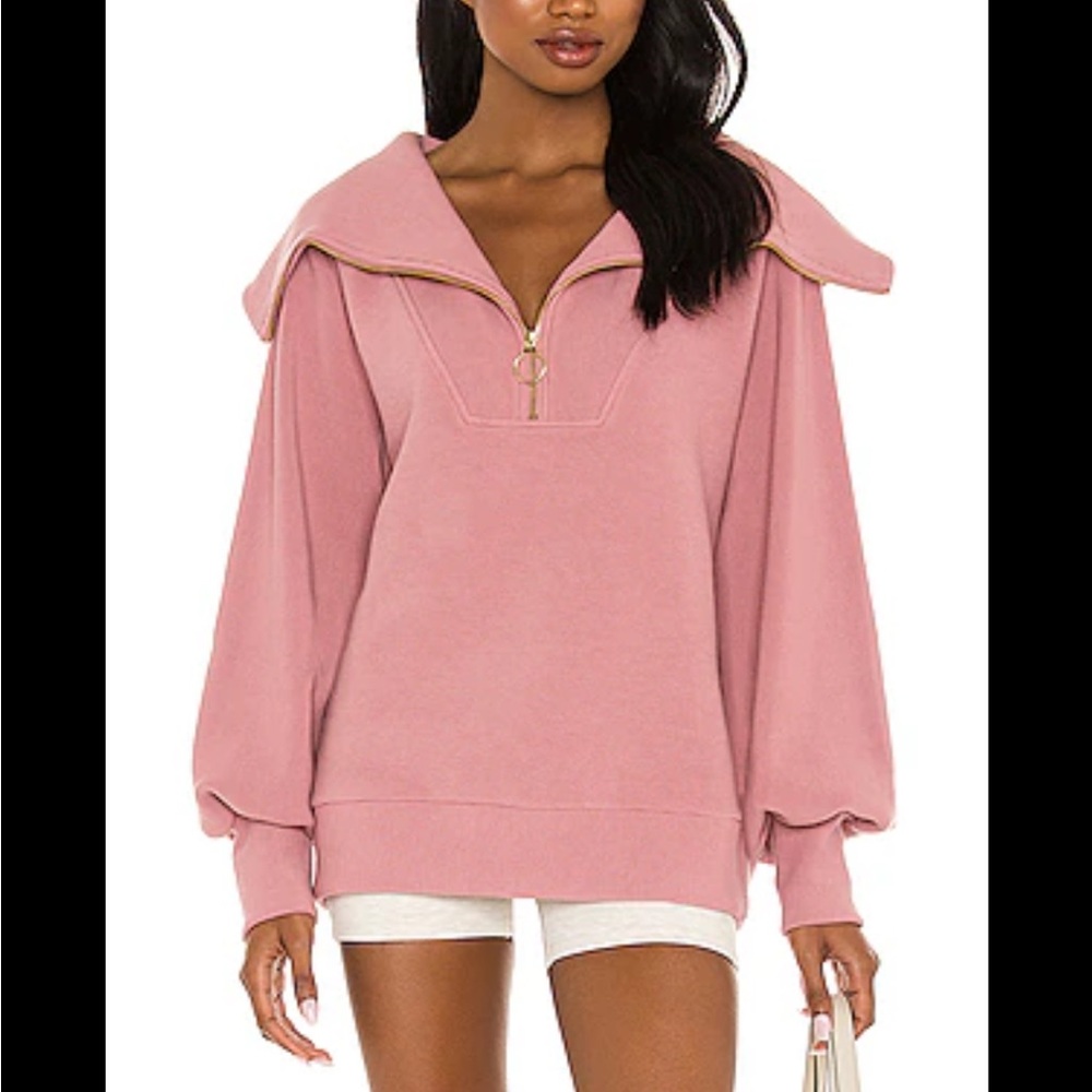 Varley Rose Pink Half-Zip Funnelneck Pullover Jacket